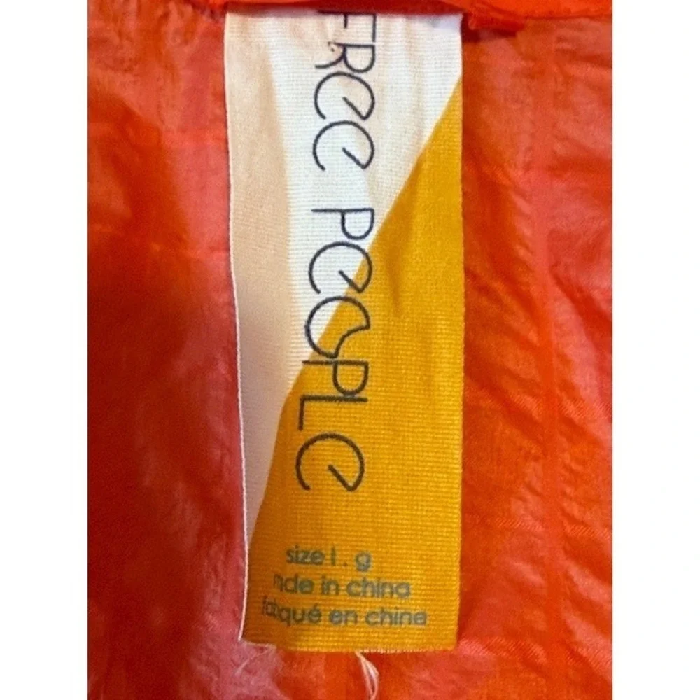 Free People Festival‎ Parachute Jacket Size L Packable Windbreaker Orange - Picture 5 of 12